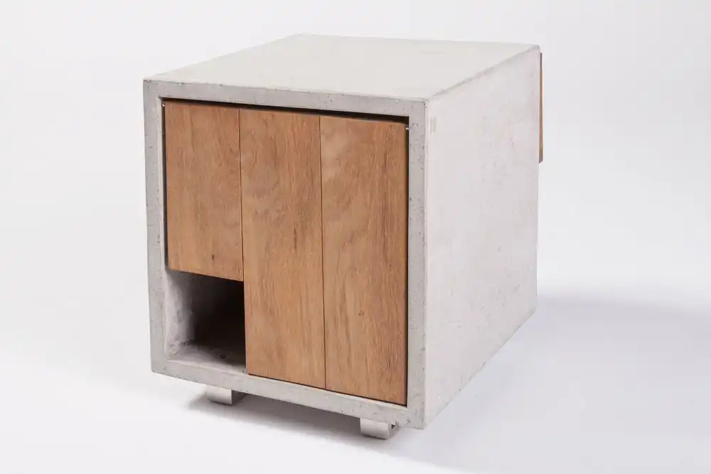 Modern Concrete Cat Cube