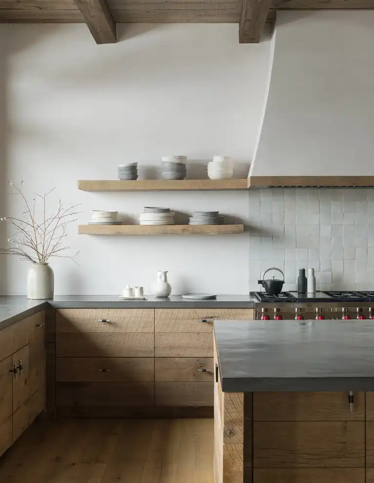 Modern Kitchen Decor with Smooth Grays and Browns