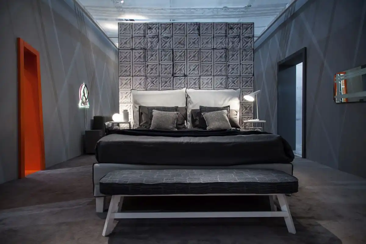 Modern bedroom in grey