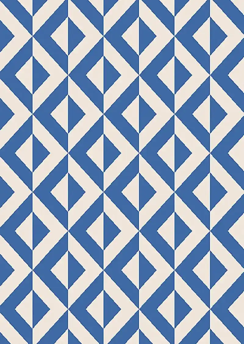 Modern blue and white pattern outdoor rug