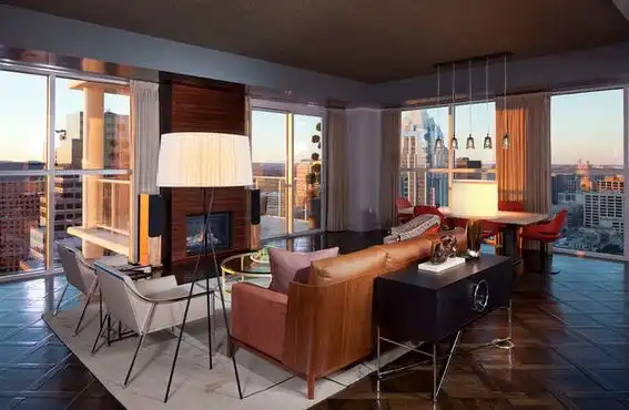Modern living room tripod lamp