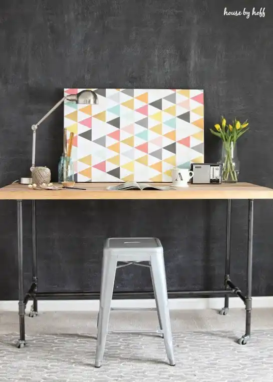 Modern pipe desk