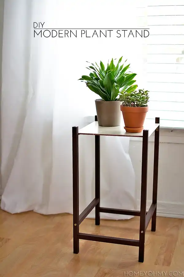 modern diy plant stand