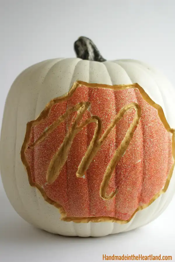 Monogrammed Glitter Pumpkins