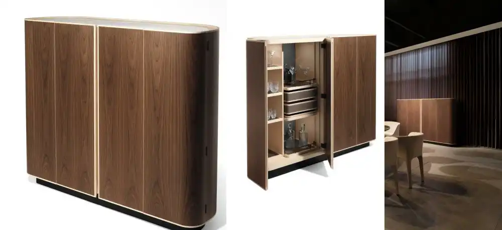 Moore Bar cabinet with integrated lighting