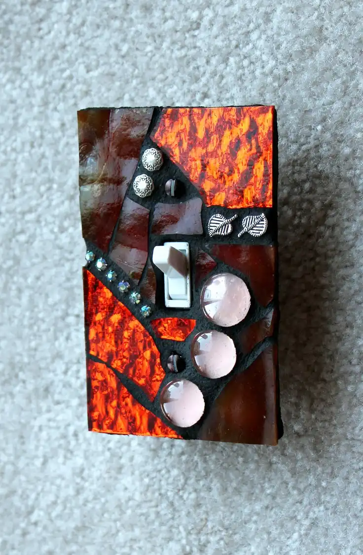 Mosaic light switch cover