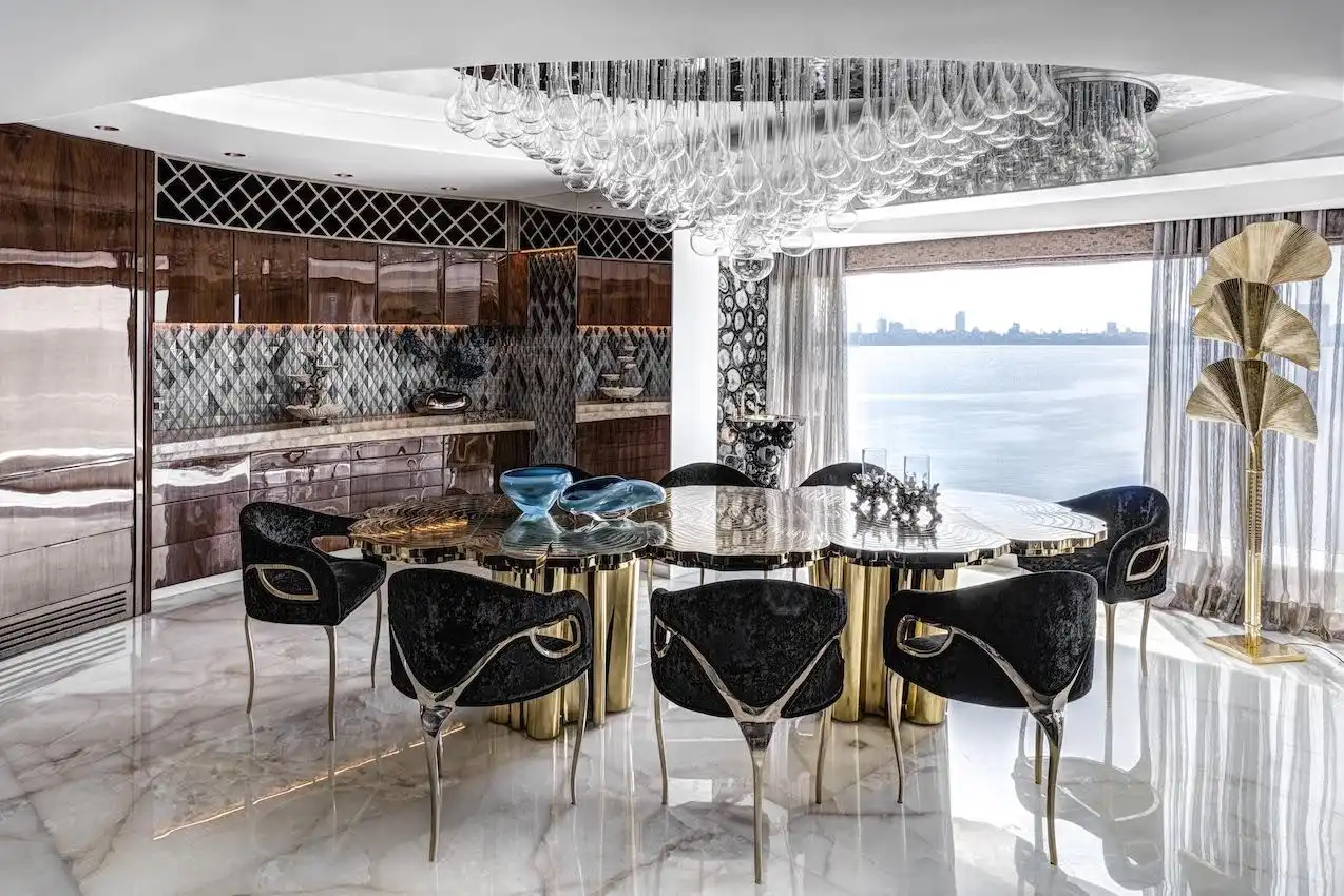 Mumbai Queens Necklace Apartment Decor- dining table