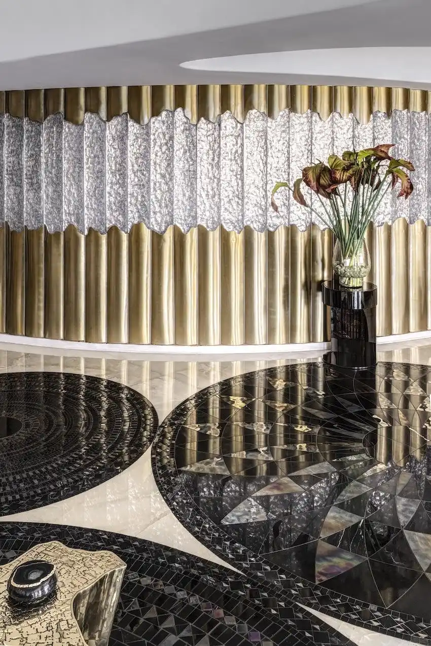 Mumbai Queens Necklace Apartment Decor - floor and wall