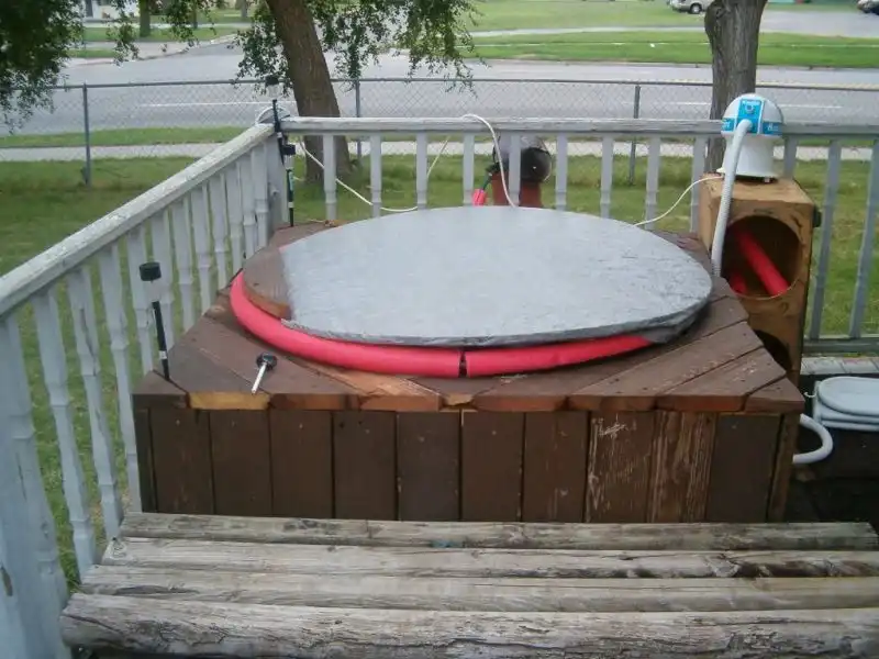 My Red neck Wood fired Hot Tub