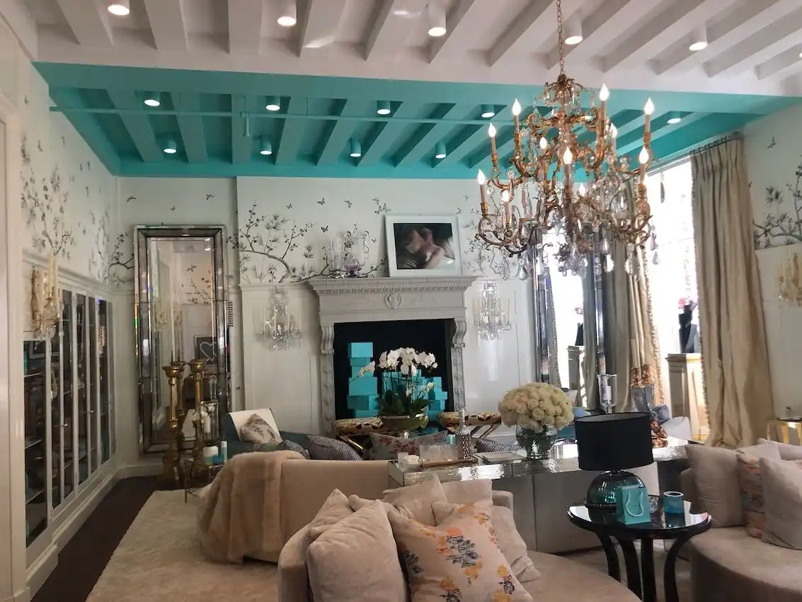 NYC Holiday House funy turquoise room