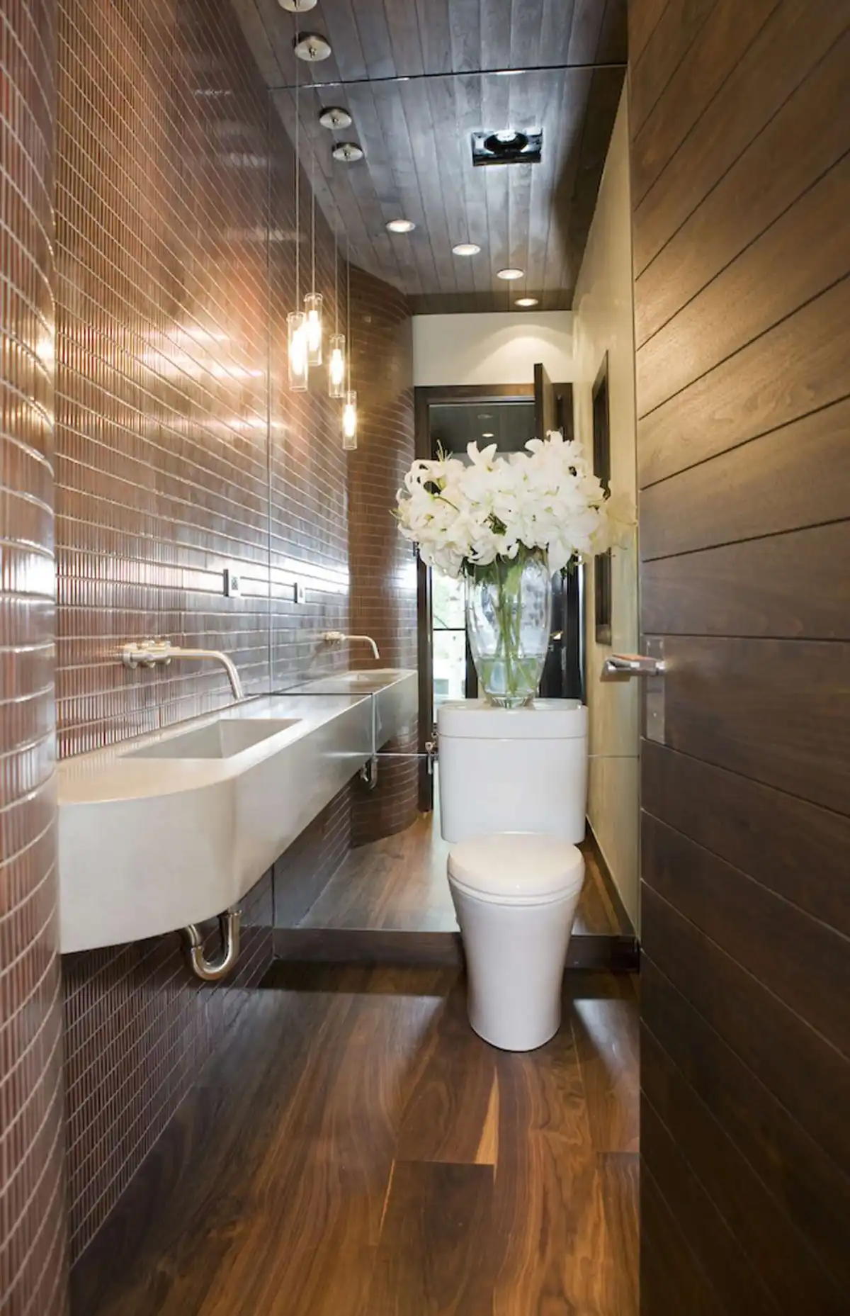 Narrow Powder Room