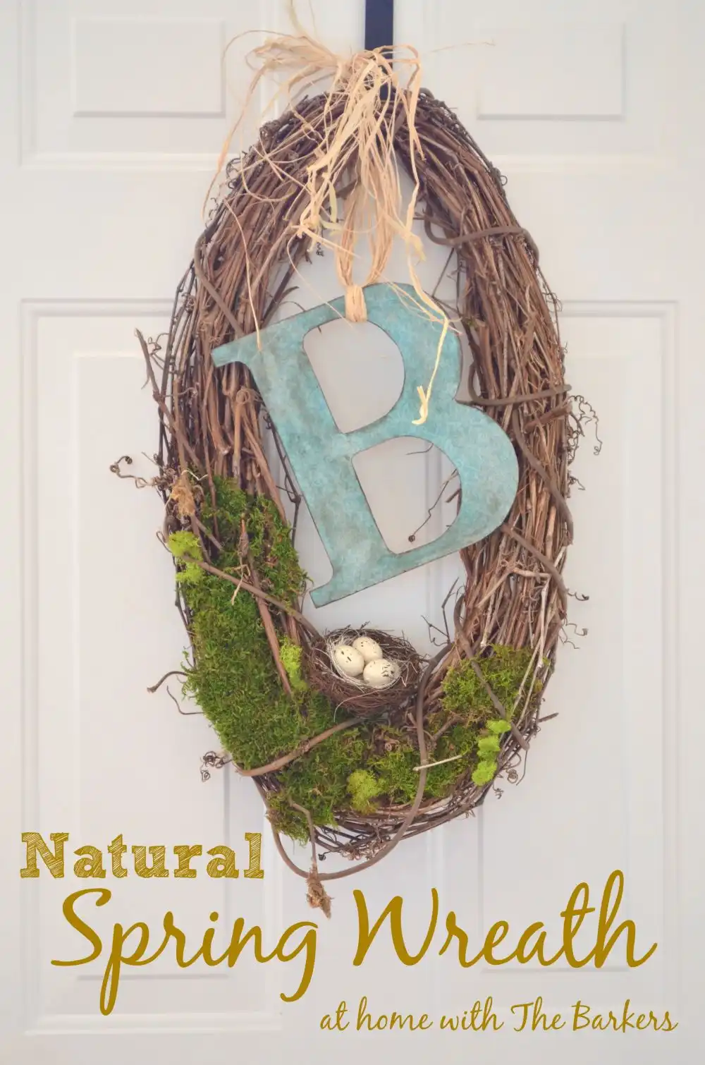 Natural Spring Wreath to Hang for Easter