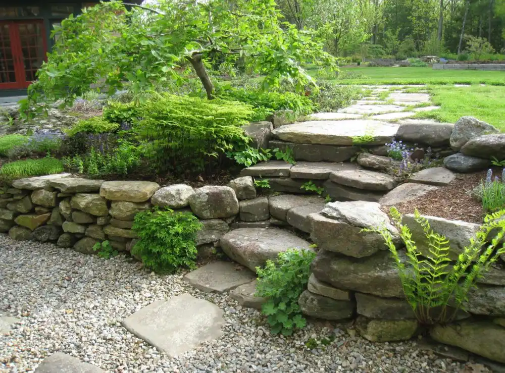 Natural backyard stone slabs