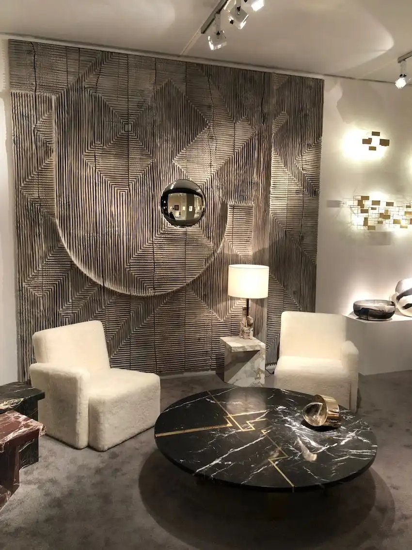 A large wall panel makes a strong design statement.