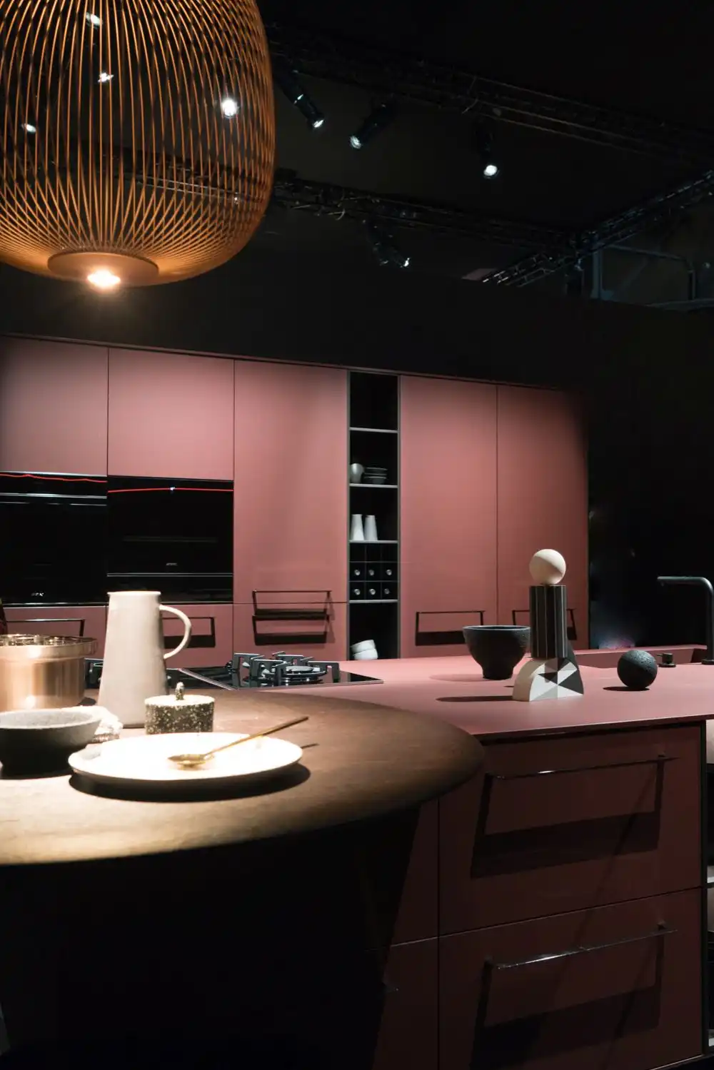 Sleek Modern Cabinets Combined with a Modern Island Design