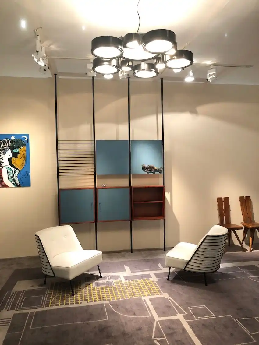 These Brazilian chairs have a European modernist style.