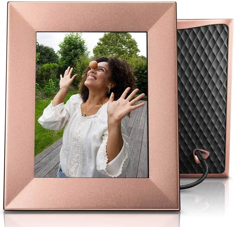 Nixplay Iris 8 Inch WiFi Digital Photo Frame Peach Copper