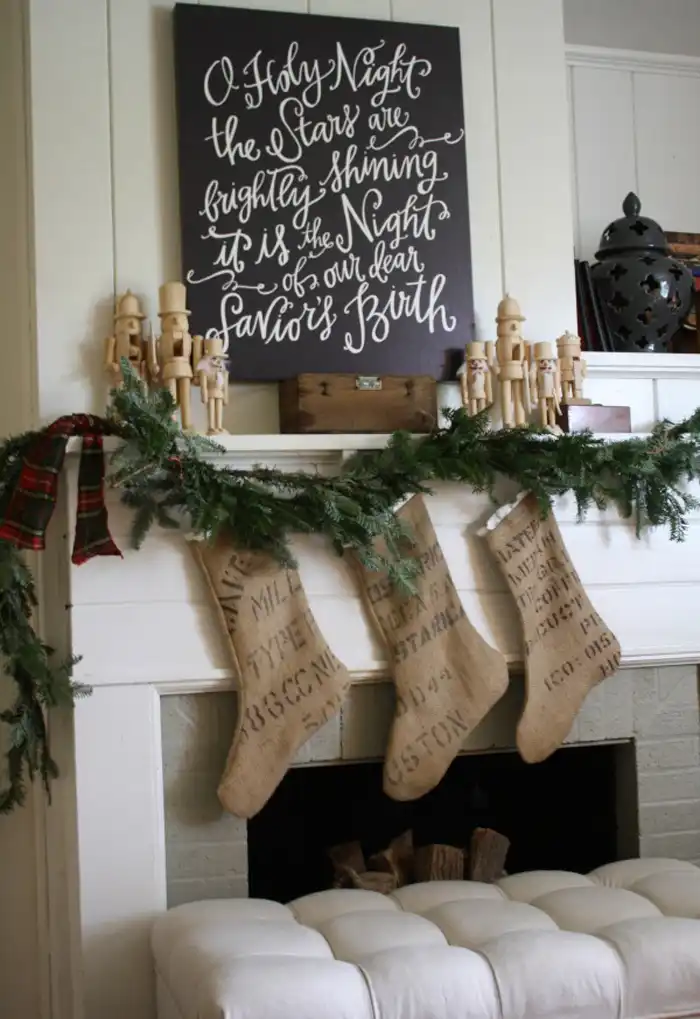 Nutcracker christmas mantel
