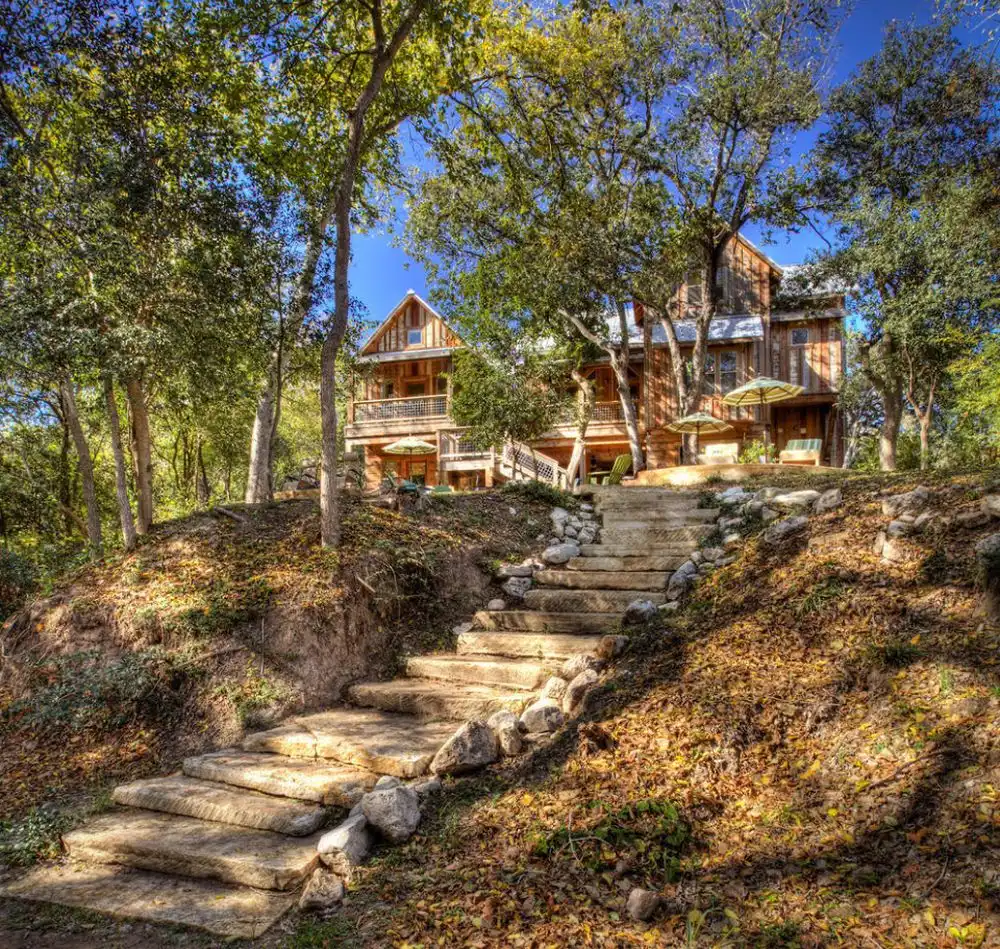 Old and rustic stone steps