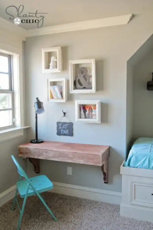 Old picture frames turned into shelves