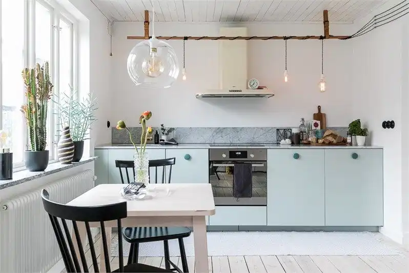One wall small kitchen decor