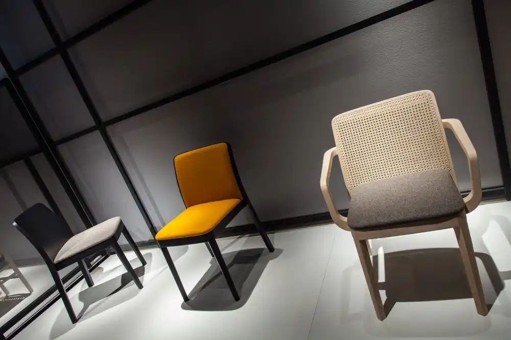 Wood upholstered dining chairs
