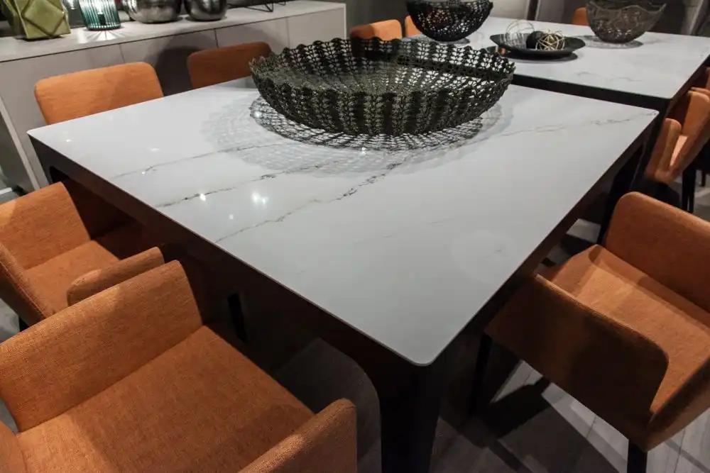Orange Upholostered dining chairs - colombini furniture