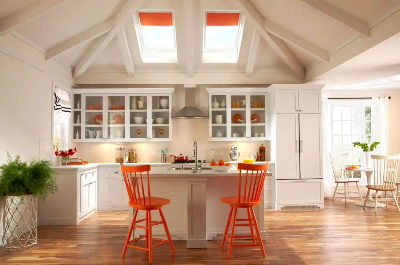Orange and red kitchen interior design - feng shui design