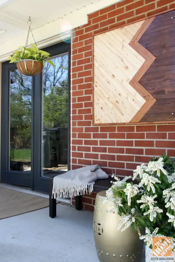 Outdoor wood wall decor