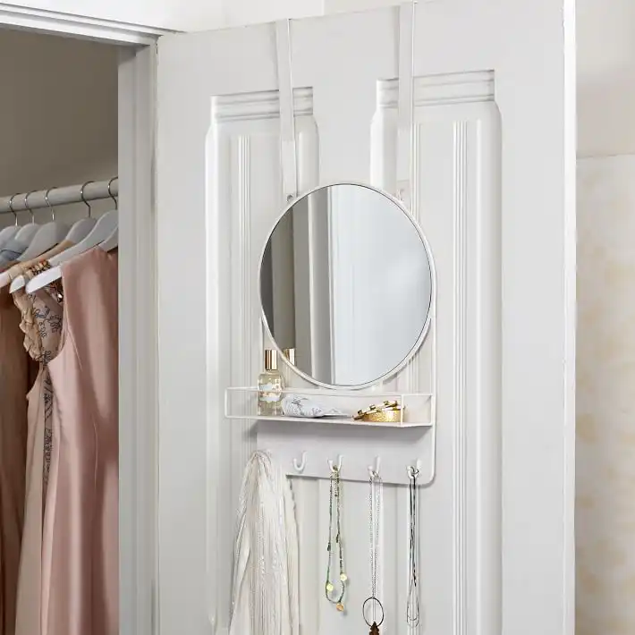Over the door mirror and storage