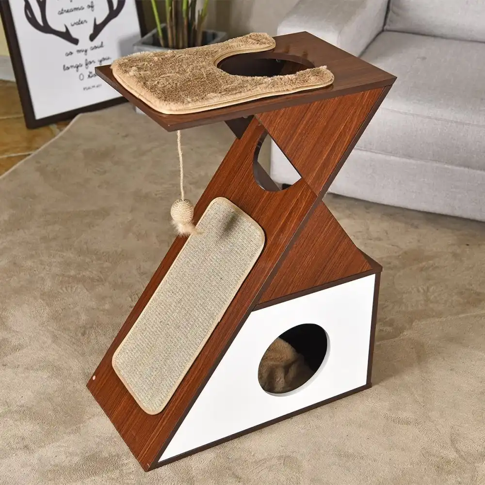 PAWZ Road Cat House with Scratching Pad Household