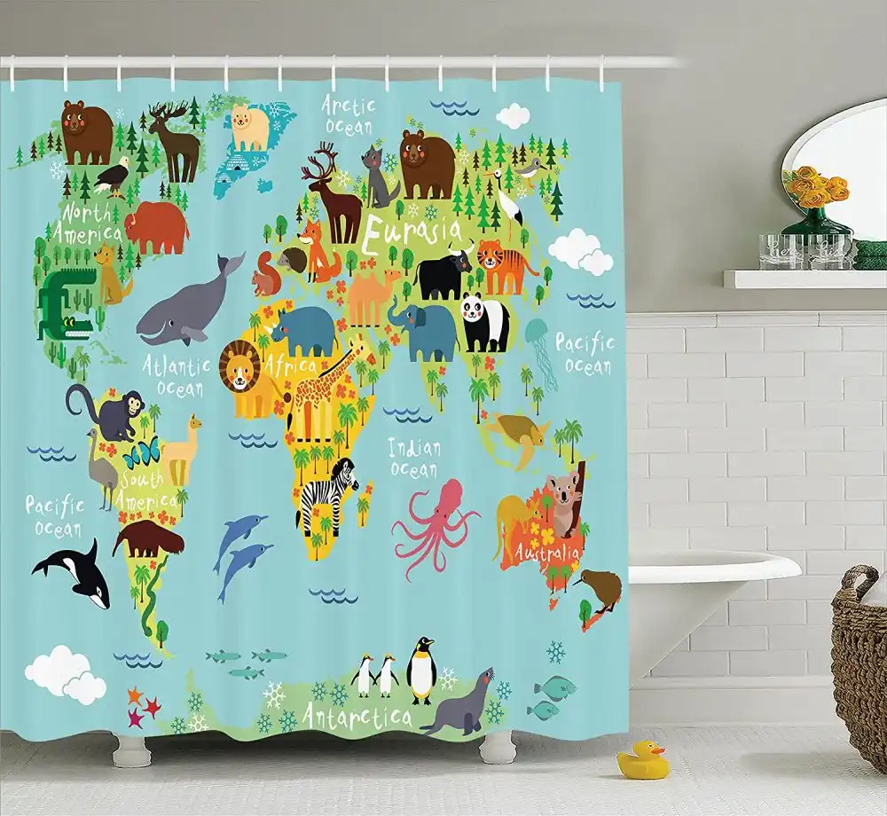 30 Kids Shower Curtains With Cute, Funny And Colorful Designs