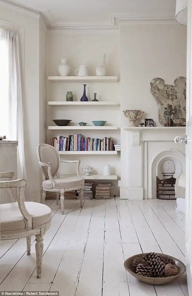 Painted White Floor
