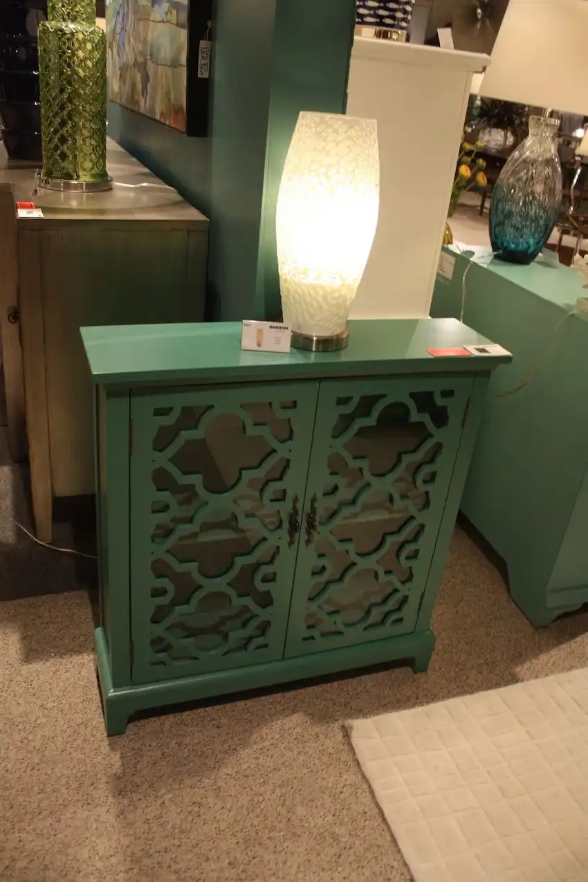 Painted cupboards can be chic or shabby chic.
