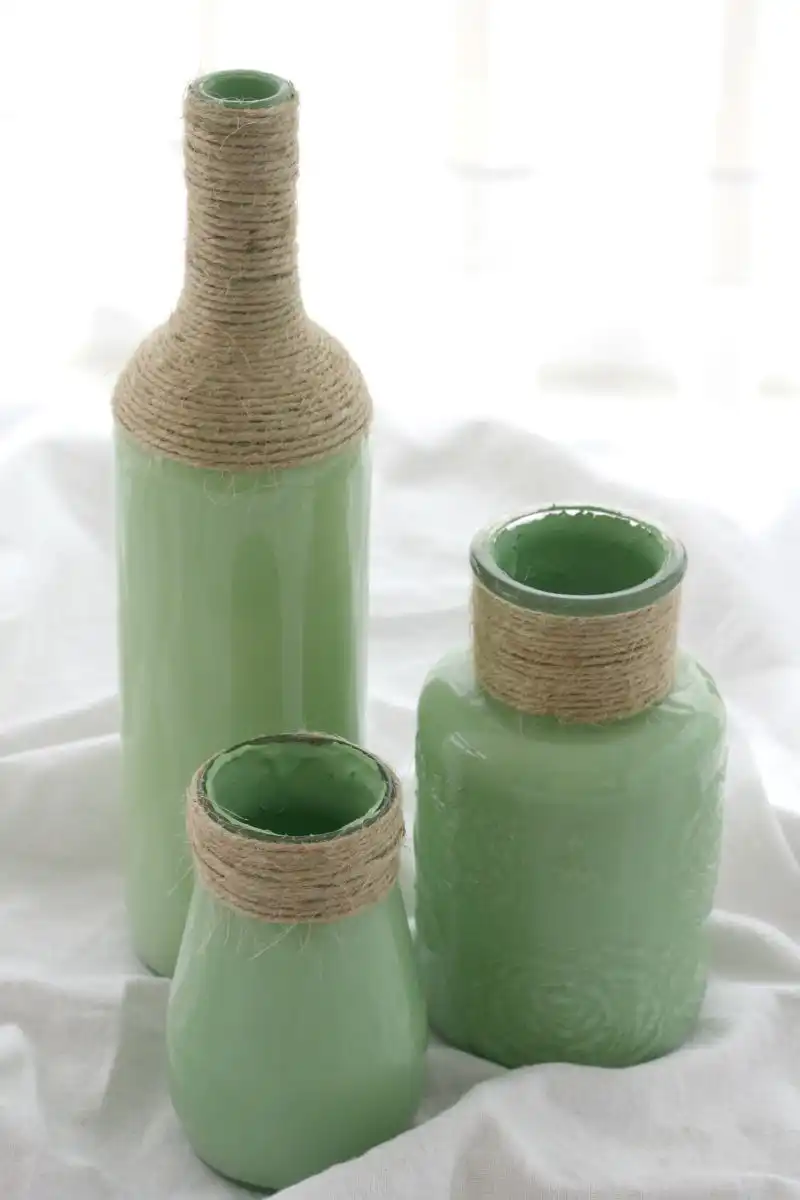Painted glass bottles