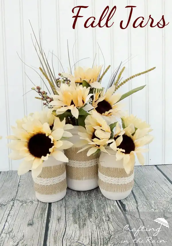 Painted jar vases