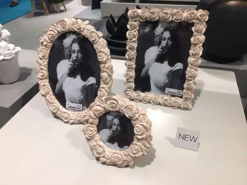 Pale color roses picture frames