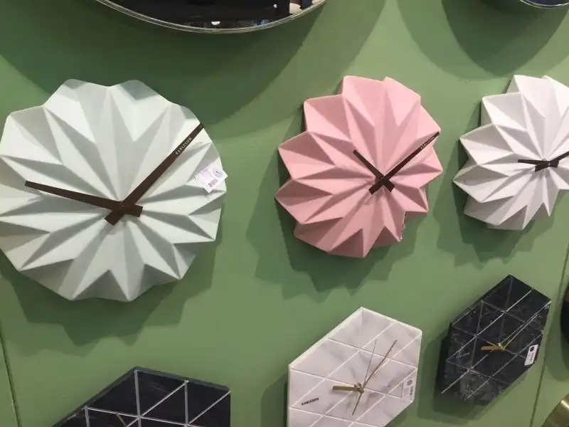 Pale pink clock from karlsson Origami