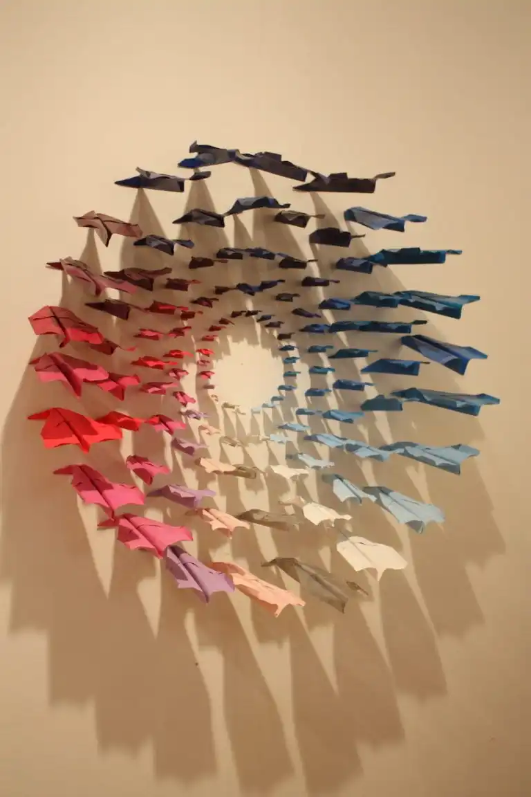 Colorful or monochrome, the arrangements of planes are funky and fun.