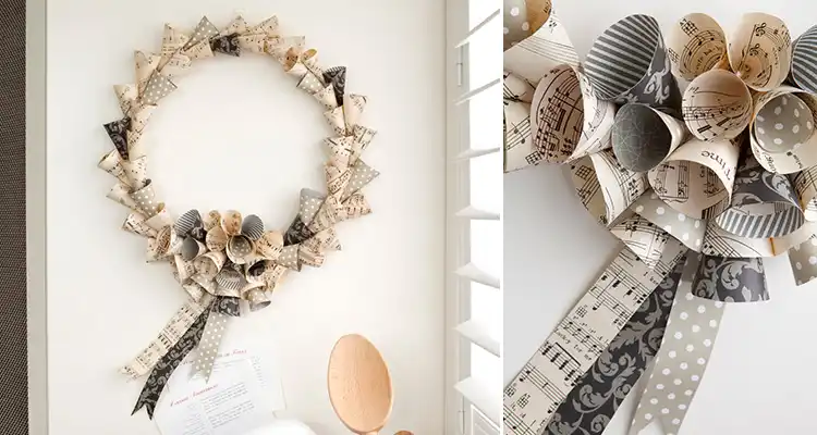 Paper cone wreath