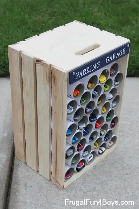 Parking garage toys cars storage