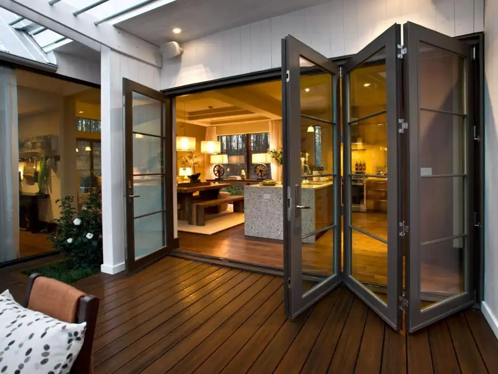 Patio accordion windows
