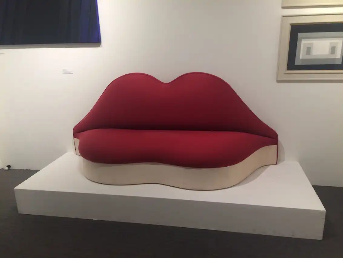 Talk about whimsy! The Patrick Derom Gallery exhibit included this awesome sofa made to look like lips.
