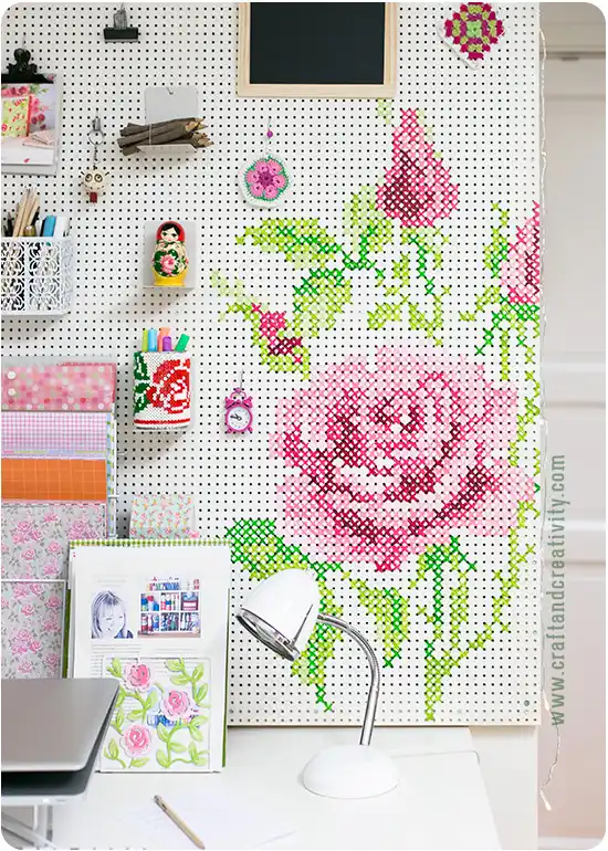 Pegboard cross stitch