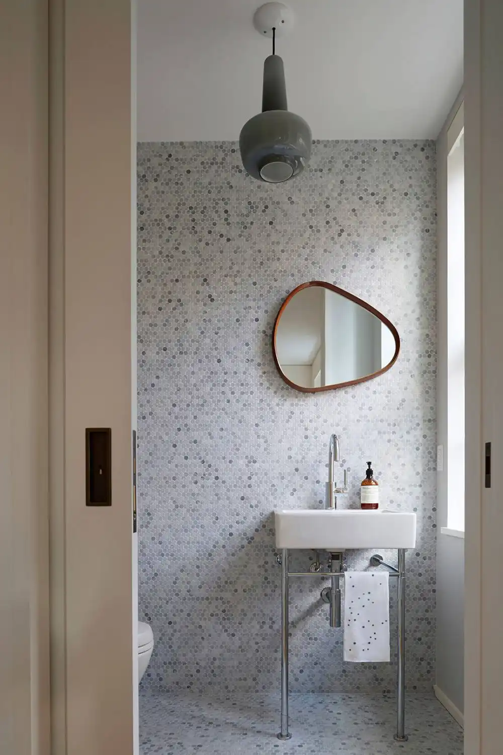 Penny bathroom tiles