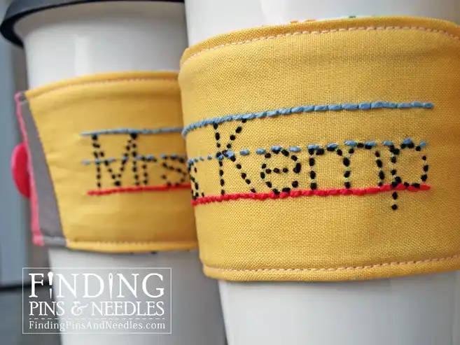 Personalized Pencil Drink Sleeve