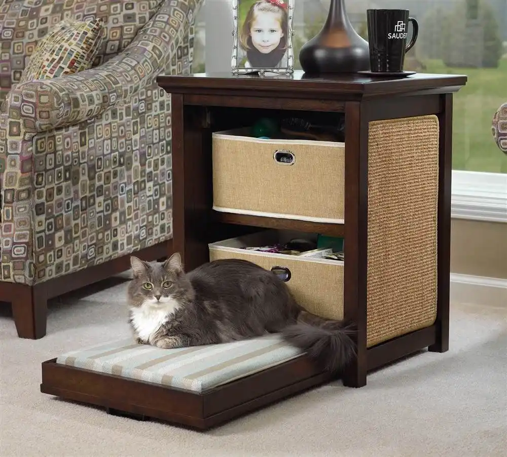 Pet Side Cat Bed End Table