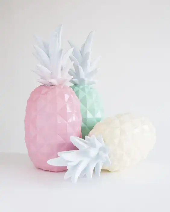 Pineapple mint and pink colors