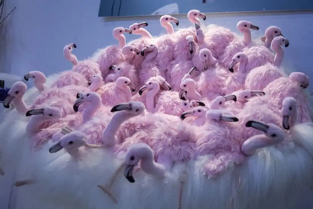Pink Flamingo Chair Seat
