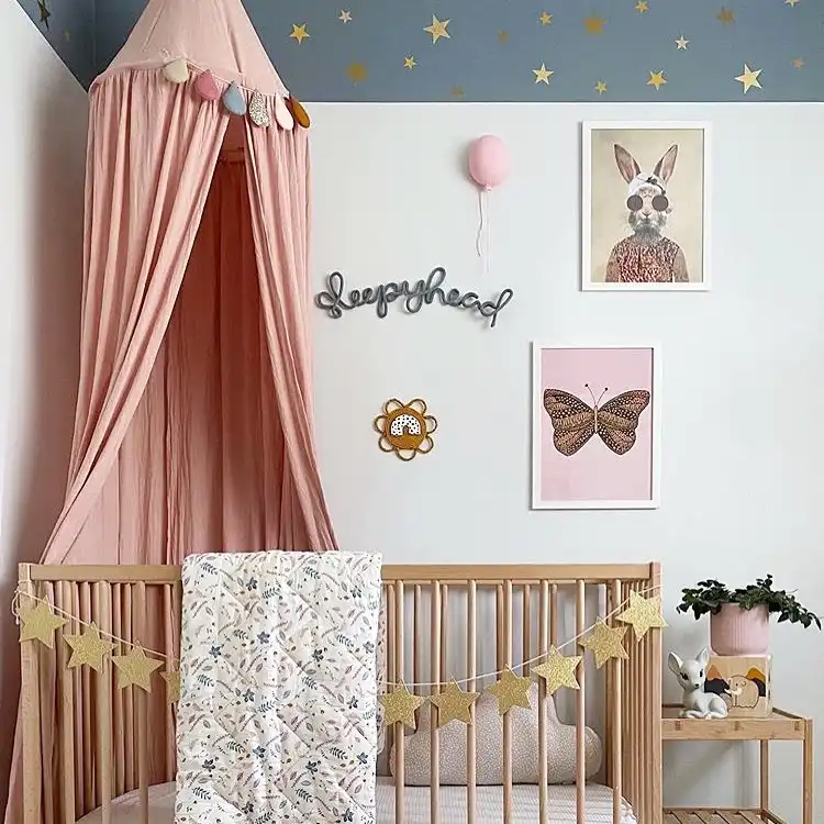 Pink shade nursery room decor
